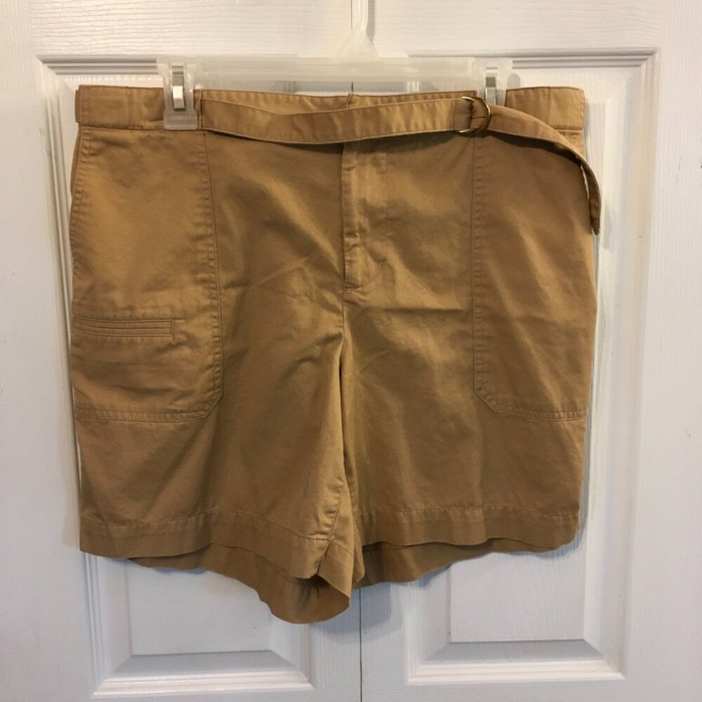 Lauren Ralph lauren Belted Cotton Shorts - Picture 1 of 6
